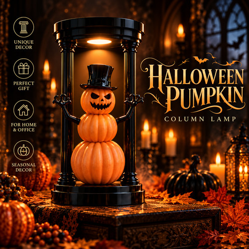 Lampada zucca halloween - halloween, led