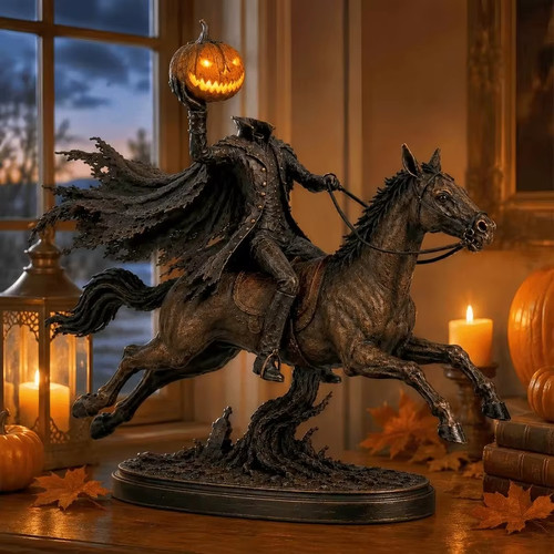 25cm lighted headless horseman - lighted,
