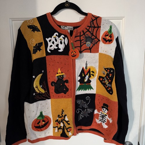 Cardigan halloween nero - cardigan,