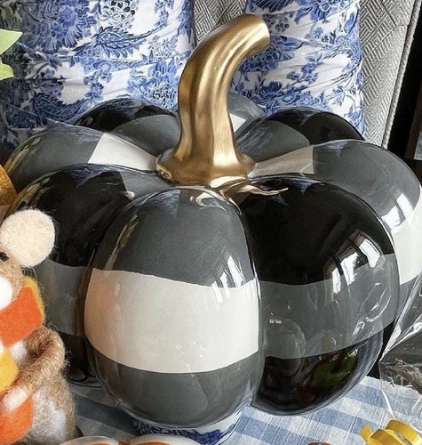 Zucca ceramica check - in, bianco