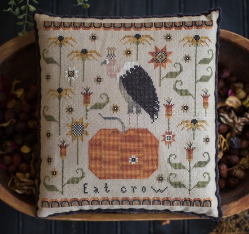 Eat crow cross stitch pattern - stitch,