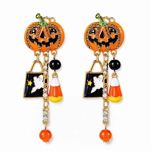 Orecchini zucca halloween - orecchini, da