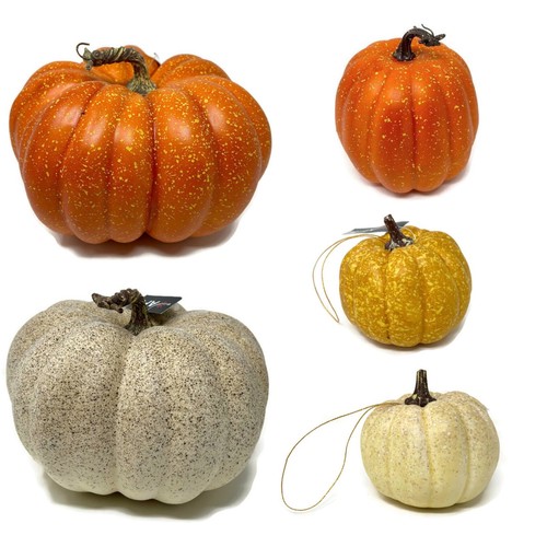 Zucca artificiale con stelo - zucca,